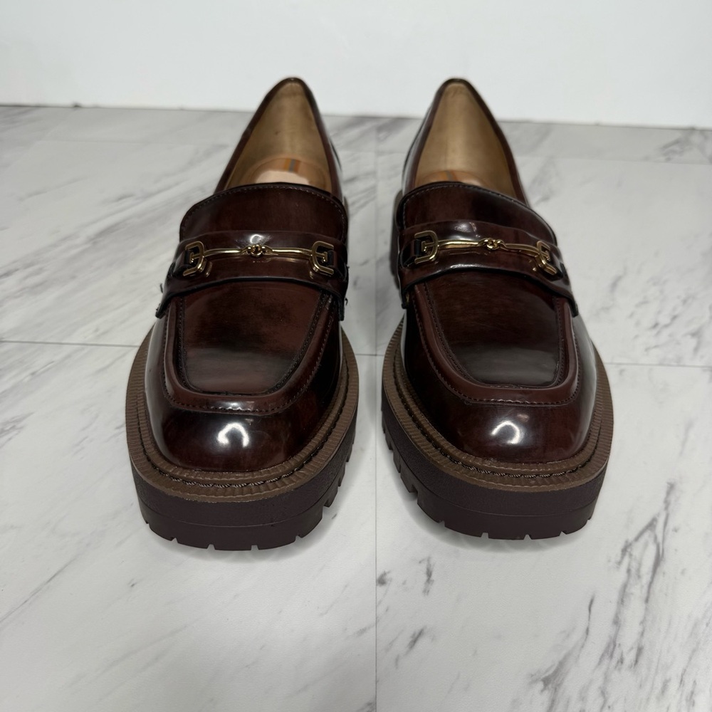 Sam Edelman Laurs Lug Sole Brown Loafer 9M - Picture 9 of 15